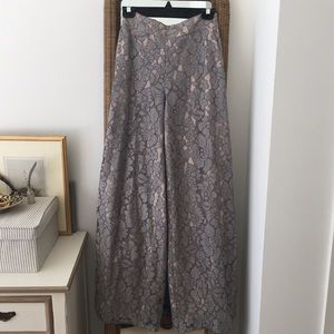 Anthropologie gray lace pants